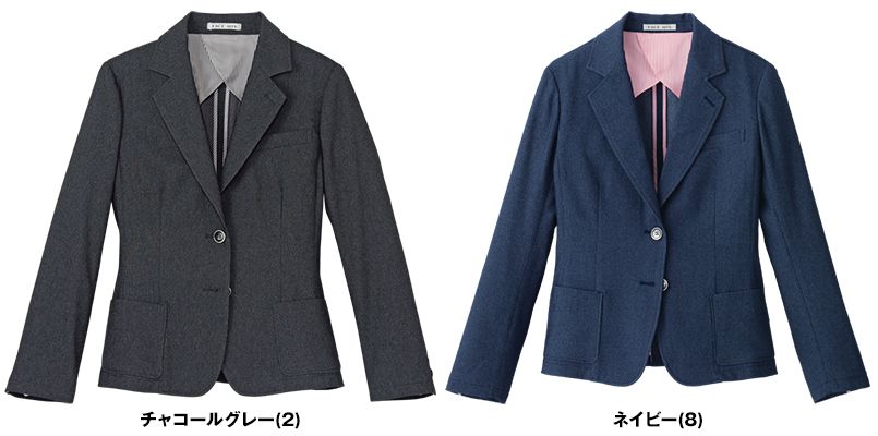 FJ0311L FACEMIX デニム調カジュアルジャケット(女性用) 色展開