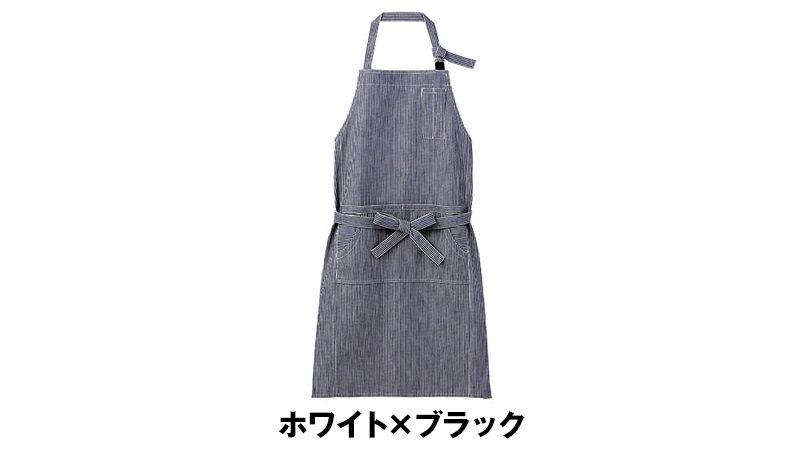 FK7151 FACEMIX ヒッコリー胸当てエプロン(男女兼用) 色展開