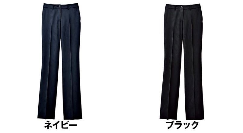 FP6301L FACEMIX ノータックストレートパンツ(女性用)ストライプ 色展開