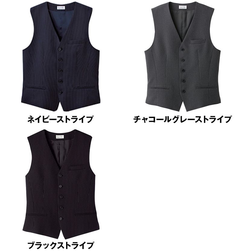 FV1001M FACEMIX/PAMIO(パミオ) ストレッチベスト(男性用) ストライプ 色展開