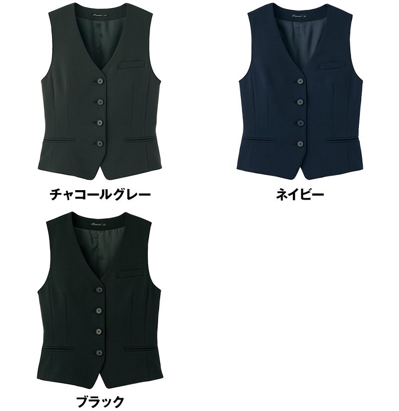 FV1306L FACEMIX/ALBA(アルバ) ストレッチベスト(女性用) 無地 色展開