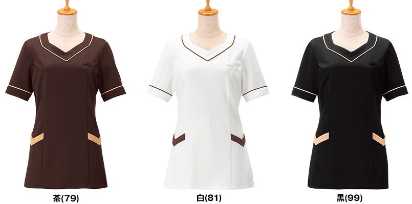 00105 BONUNI(ボストン商会) ニットワッフルシャツ/半袖(女性用) 色展開