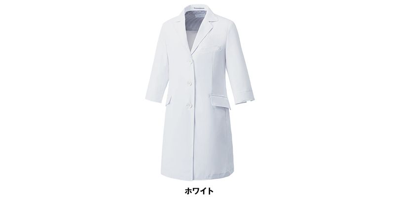 MZ-0024 ミズノ(mizuno) 七分袖ドクターコート・シングル(女性用) 色展開