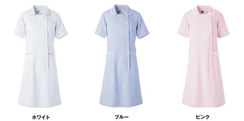 自重堂 WH11200 WHISEL ワンピース ゆったりスクエア襟 パイピング(女性用) 色展開
