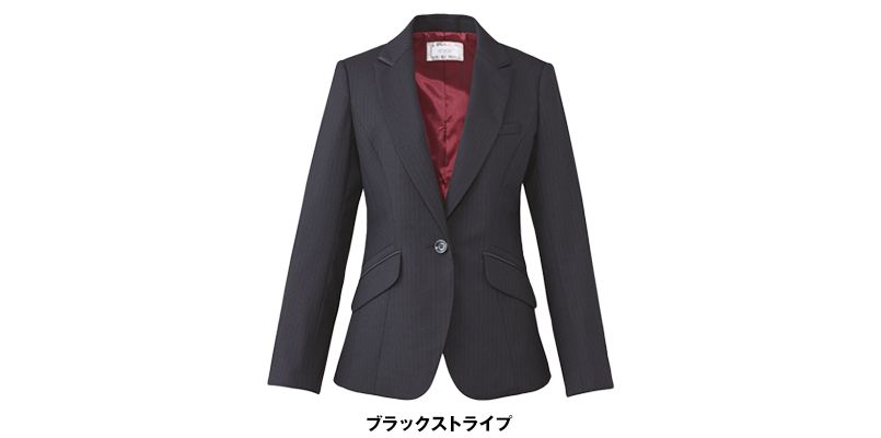 EAJ518 enjoy ロングジャケット ストライプ 色展開