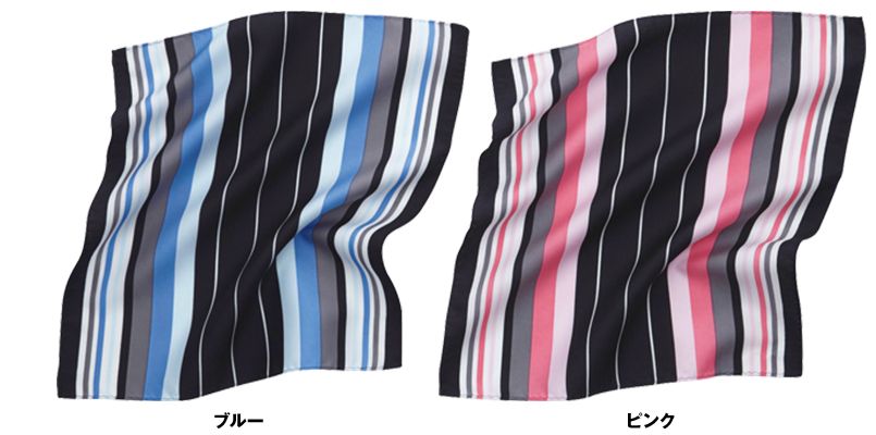 EAZ466 enjoy 都会な印象のマルチストライプのミニスカーフ 色展開