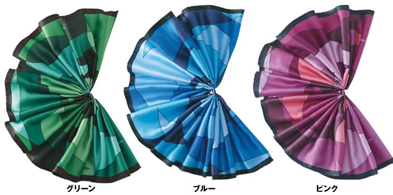 EAZ562 enjoy コーポレートカラーを生かして表情豊かなミニスカーフ 色展開