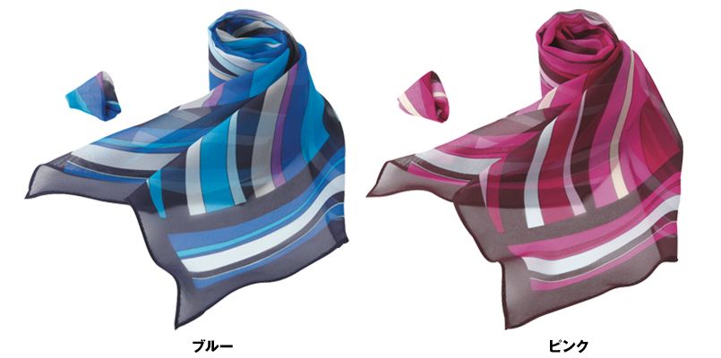 EAZ601 enjoy シフォンで魅せる華やかなカラーリングのロングスカーフ 色展開