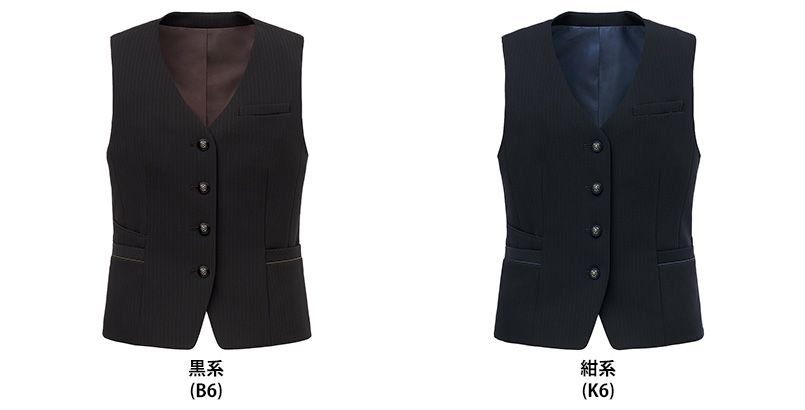 GROW GVEL2561 [通年]ベスト[ストレッチ/ストライプ/ニット] 色展開