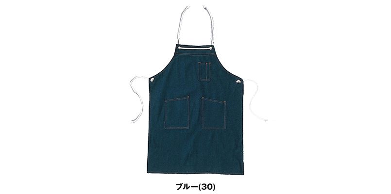 004 シンメン 胸当てデニムエプロン(ロープ式) 色展開