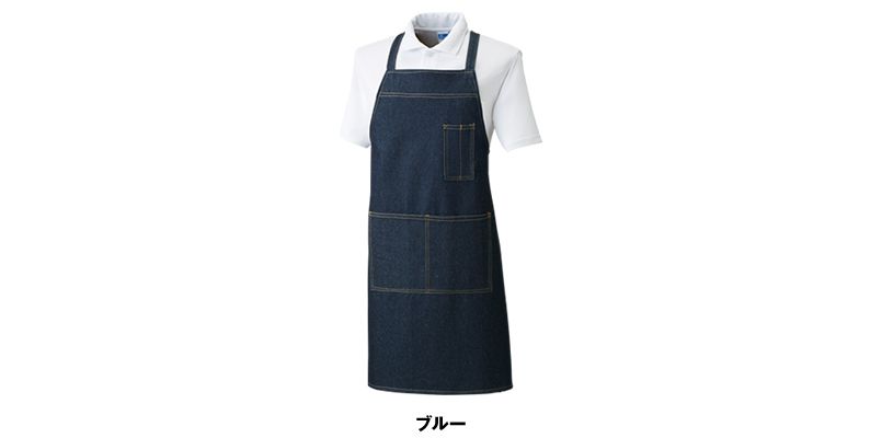 10022 桑和 デニムエプロン(たすき掛け/X型) 色展開