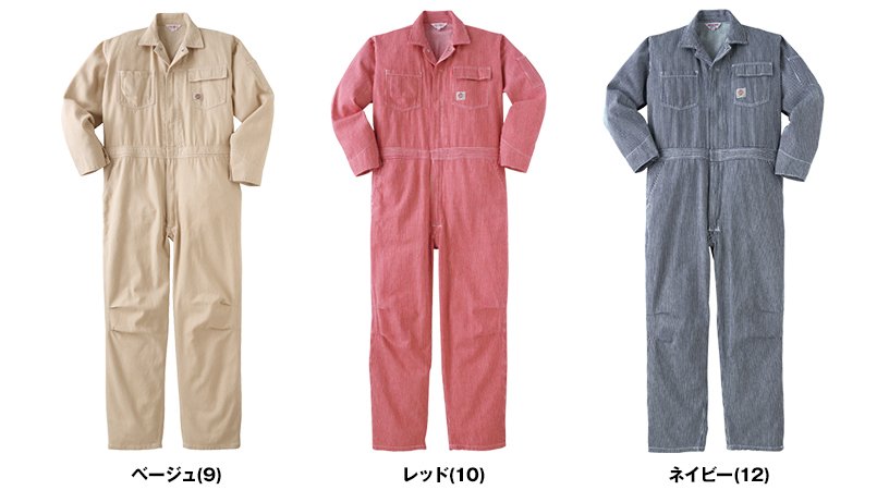 P018 ヤマタカ つなぎ 製品洗い アメリカンテイスト 通年 色展開