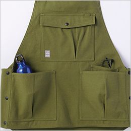 [廃番・返品交換不可]アイトス 23113 キャンプエプロンベスト 多機能ポケット