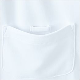 アイトス 40502 [通年]スロープネック半袖Tシャツ(ポケット付)[男女兼用] 胸ポケットには名札の重みでポケットが垂れ下がるのを防ぐ、名札ループ付き。
