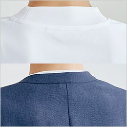 アイトス 40503 [通年]スロープネック半袖Tシャツ(ポケット無し)[男女兼用] スロープネック。首元にもすっきりとフィット。
