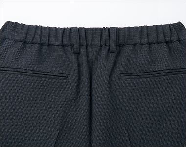 aitoz(アイトス) 46053 [通年]メンズパンツ[ストレッチ/軽量] ウエストゴム仕様。ウエストベルトのバック部分
にゴムが入っているので、はき心地らくで印象スマート。