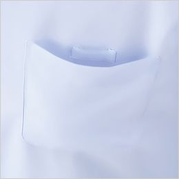 アイトス 634152 [通年]北陸の素材力 メンズ半袖スタンドカラーシャツ 名札ループ付き胸ポケット。
