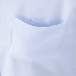 アイトス 634153 [通年]北陸の素材力 メンズ長袖スタンドカラーシャツ 名札ループ付き胸ポケット。
