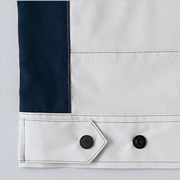 長袖ブルゾン(男女兼用) ウエストアジャスター。体型に合わせたサイズに調整でき、快適に着用。