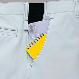 アイトス AZ2421[通年]ノータックカーゴパンツ[男女兼用] ポケット内にサブポケットを装備
