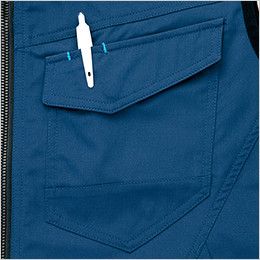 AZ2939 アイトス ワークベスト(男女兼用) スタンドカラー ペンやスケールなどが出し入れしやすい便利なペン差し付きポケット

