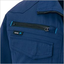 AZ2999 アイトス 空調服 長袖ブルゾン(男女兼用) ポリ100% 作業中に中身が飛び出さないファスナーポケット付き