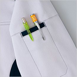アイトス AZ3501[秋冬用]エコT/Cストレッチ長袖ブルゾン[男女兼用] よく使うペン類を便利に収納できる袖ペン差し
