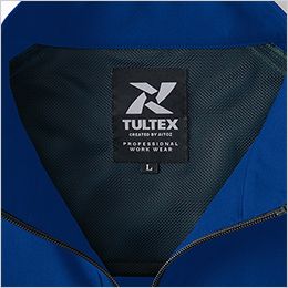 長袖シャツ(男女兼用) 背裏メッシュ。首回りの生地のべたつきを防ぎ、快適に過ごせるメッシュ仕様。