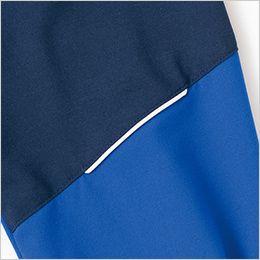 アイトス AZ4930 [春夏用]長袖ブルゾン[男女兼用] 袖反射パイピング。袖の切り返し部分に反射パイピングを施し、夜間の視認性を確保。
