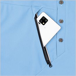 アイトス AZ50017 [春夏用]長袖ポロシャツ[男女兼用] 大容量ファスナーポケット
