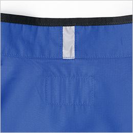 アイトス AZ50295 [春夏用]空調服®長袖ブルゾン[男女兼用] 反射材（首元）。首元の見えやすい位置に反射材を配して夜間や暗い場所での安全を確保。
