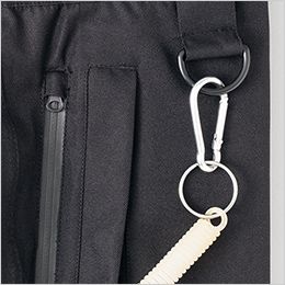 アイトス AZ6066 [秋冬用]防水防寒パンツ[男女兼用] Dカン。鍵類等の小物類の紛失防止などに役立つDカン仕様。
