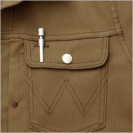 AZ64430 Wrangler(ラングラー) ジップアップジャケット(男女兼用) ペンが出し入れしやすい使用のペン差し付ポケット