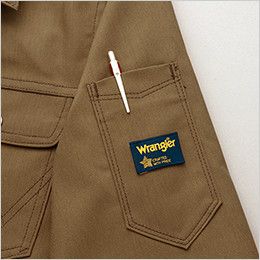 AZ64430 Wrangler(ラングラー) ジップアップジャケット(男女兼用) 袖の取りやすい位置にペン差しを装備