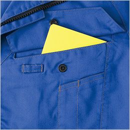 アイトス AZ6845 [春夏用]長袖シャツ[男女兼用] 手帳などを収納できるシンプルな胸ポケットを装備。
