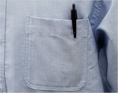 アイトス AZ7823 半袖T/Cオックスシャツ[男女兼用] ポケット付き