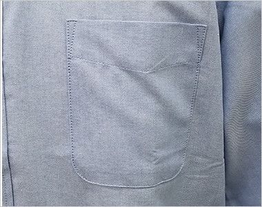 AZ7874 アイトス オックスボタンダウンシャツ/七分袖(男性用) ポケット付き