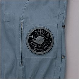 空調服(R) 難燃長袖ブルゾン[男女兼用] 取り付けイメージ<br></picture>※ファン・バッテリーは別売りです。