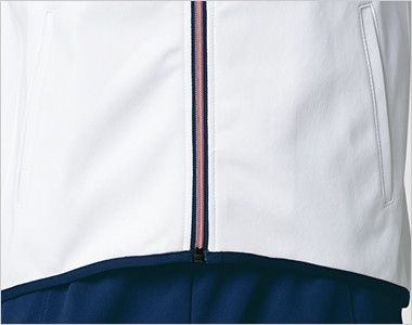 UZL1026 ルコック ジャージ ジャケット(男女兼用) 前傾姿勢のときの動きを妨げないすっきりシェイプの前裾ライン
