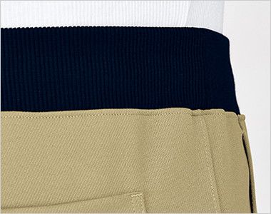 UZL2041 ルコック テーパードパンツ(男女兼用) フライス仕様でソフトな締め心地でウエストを支えます。