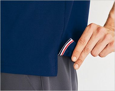UZL3011 ルコック ライン ドライポロシャツ(男女兼用) 裾口にスリット入り