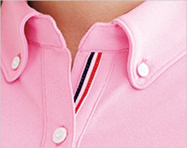 UZL3020 ルコック ドライ ボタンダウンポロシャツ(女性用) 前立てのトリコロールテープがアクセントに