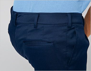 UZL4027 ルコック ワンタックスラックスパンツ(男女兼用) のびのびカーブベルトでウエストもすっきり