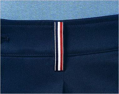 UZL4028 ルコック ジャージ ワンタックスラックスパンツ(女性用) ベルトループの3色テープが彩りを添えます