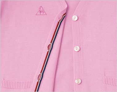 UZL6012 ルコック カーディガン (女性用) 表からは見えない部分にもおしゃれなトリコロールカラーを採用