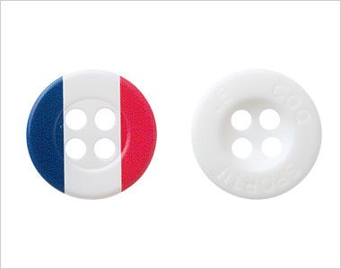 UZL8024 ルコック ボーダーニットポロシャツ(女性用) 2種類のボタンを使用。アクセントにトリコロール柄ボタン。