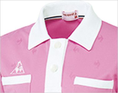 [在庫限り/返品交換不可]UZL8028 ルコック ドライニットポロシャツ (女性用)両胸ポケ付き 襟、前立て、ポケット、袖口にあしらった白色が清潔感を演出