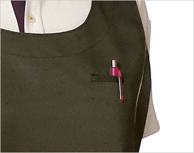 UZT437N テンダー ベストエプロン ペンなどを入れておくのに
ちょうどいいサイズの収納ポケット