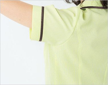 [アウトレット2022]Bonmax AJ0833 メロディー オーバーブラウス ストライプ 動きやすい袖のパターン設計
