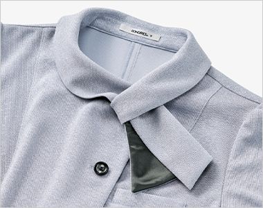 Bonmax AJ0865[春夏用]BLINK Knit(ブリンクニット)オーバーブラウス[女性用] ループに通すだけで簡単にボウタイがつくれます。